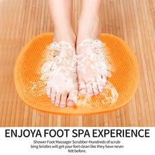 Yellow Silicone Bath Massage Cushion – Suction Cup Exfoliating Foot Scrubber & Mat