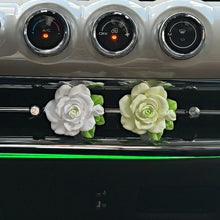 Elegant Rose Flower Car Air Freshener Clip for AC Vent with Perfume Bottle 10ML(1 Pc)