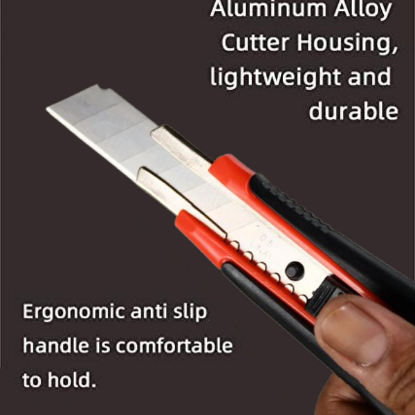 Heavy Duty 18mm Cutter Knife Set with Extra Blades for Office & Home