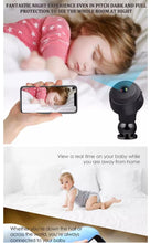 Portable Mini WiFi Camera for Indoor Outdoor Security, Battery Powered Magnetic Video Equipment, Work 45 Minutes Without Power (Black)