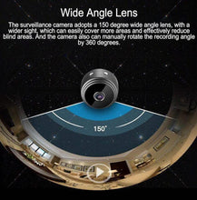 Portable Mini WiFi Camera for Indoor Outdoor Security, Battery Powered Magnetic Video Equipment, Work 45 Minutes Without Power (Black)